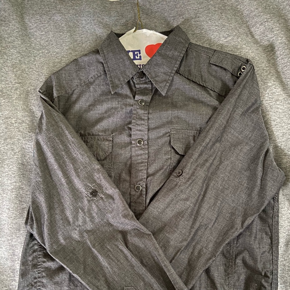 Coastal Long sleeve Snap-Button down, Medium